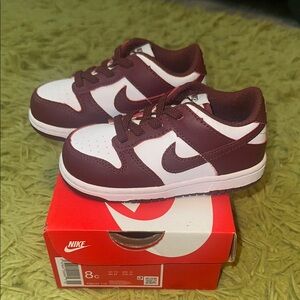 Nike Kids' Maroon and White Sneakers